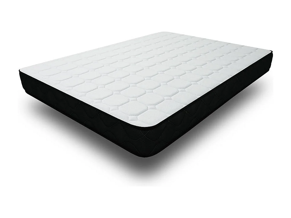 Ensemble matelas mousse acceuil mémoire Memory - 140x190 - 2 Oreillers visco et Sommier kit gris