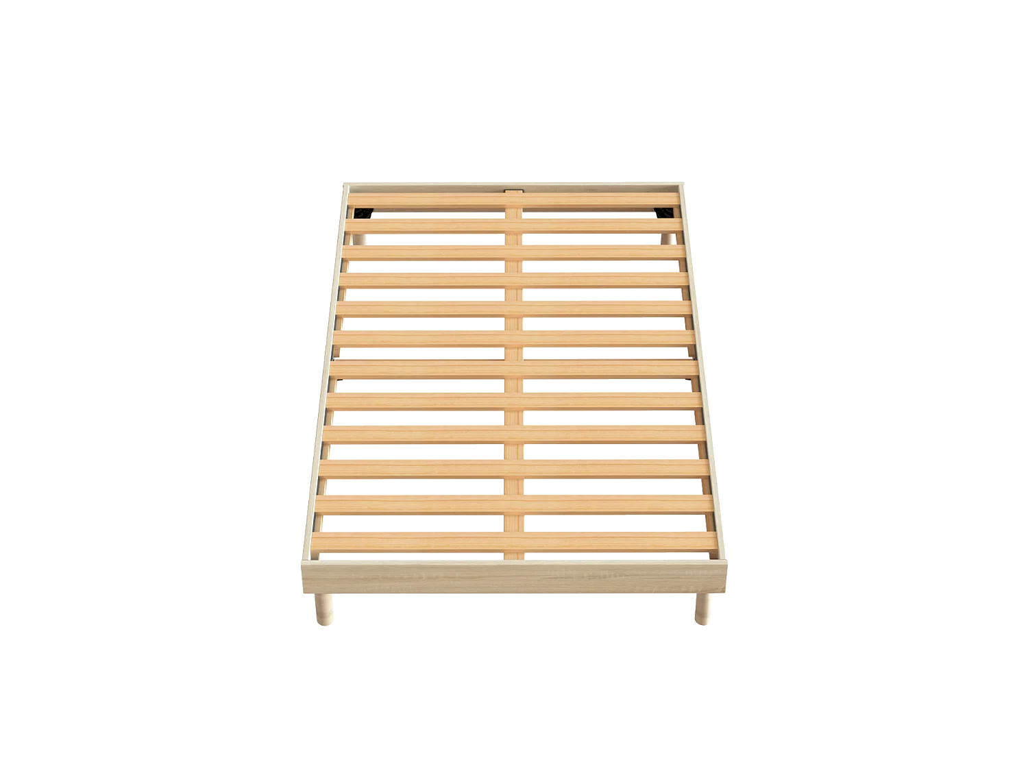 Ensemble Matelas mousse Cosmos White accueil mémoire-160x200-2 oreillers 70x40 et Sommier kit chêne