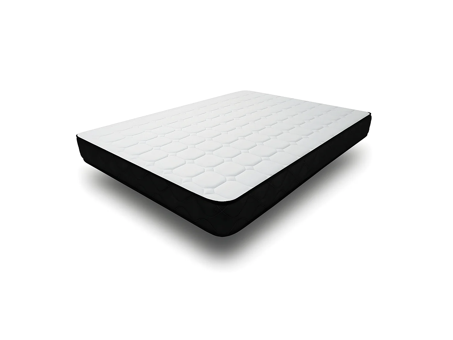 Ensemble Matelas mousse Memory - 160x200cm - accueil mémoire de forme - Sommier kit gris