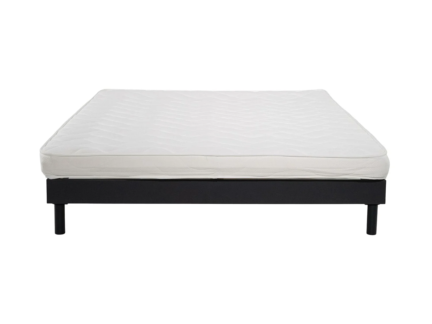 Ensemble Matelas mousse ECO - 140x190cm - mousse - 14 cm et Sommier kit gris