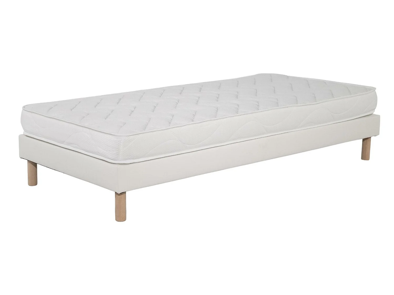 Ensemble Matelas mousse ECO - 90x190cm - mousse - 14 cm et Sommier Blanc