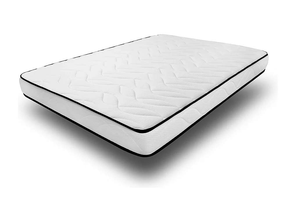 Ensemble Matelas mousse Confort 140x190cm - mousse  - 2 Oreillers 50x70 et Sommier kit couleur chêne