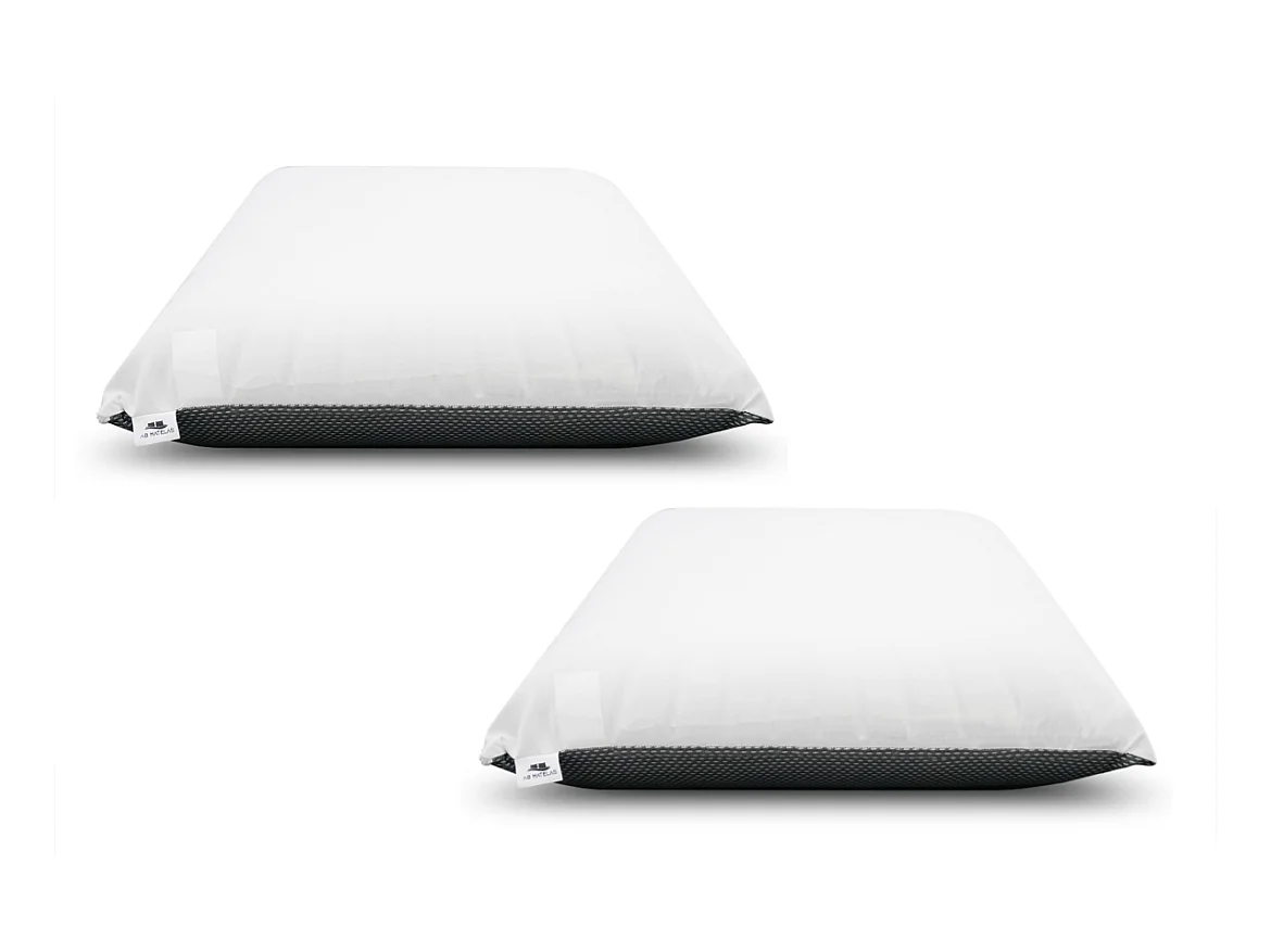 Ensemble Matelas Luxe mousse - 140x190cm avec 2 Oreiller visco 60x60 et Sommier kit gris