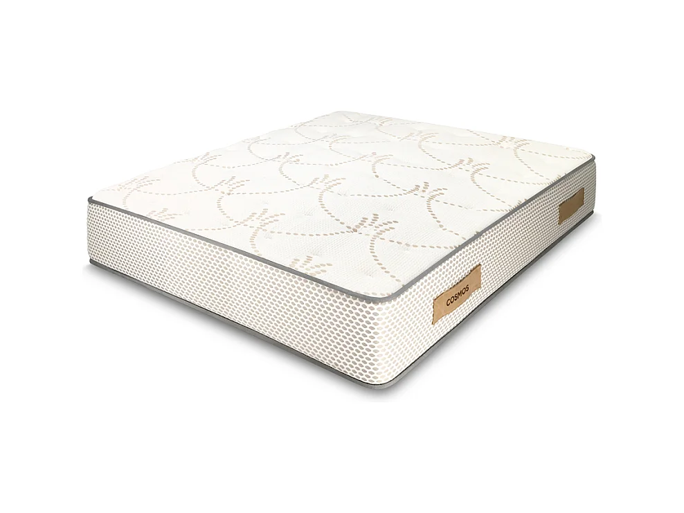 Ensemble Cosmos White mousse accueil mémoire - 160x200 et 2 Oreiller visco 60x60 - Sommier kit gris