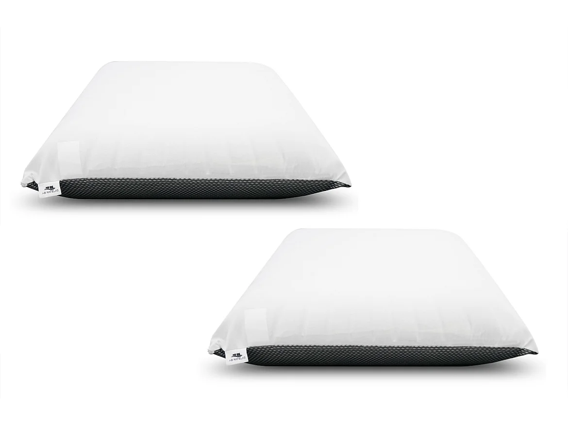 Ensemble Cosmos White mousse accueil mémoire - 160x200 et 2 Oreiller visco 60x60 - Sommier kit gris