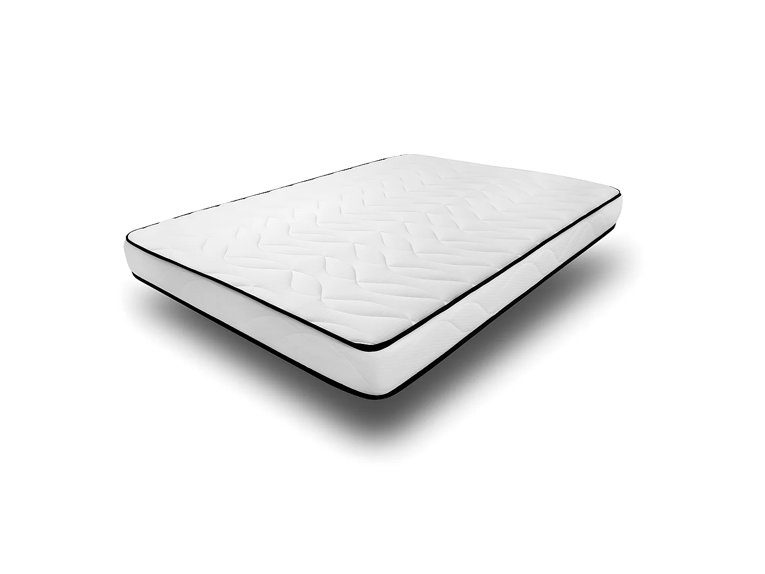 Ensemble Matelas mousse Confort - 140x190cm - mousse - 18 cm et Sommier kit gris