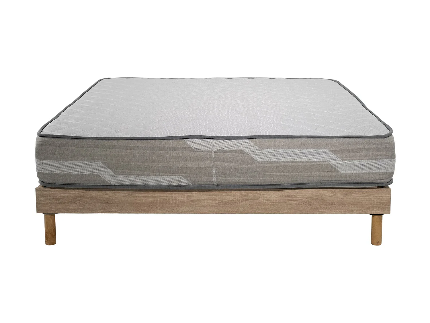 Ensemble Matelas 160x200cm ressorts  Select - accueil mémoire de forme et Sommier kit chêne