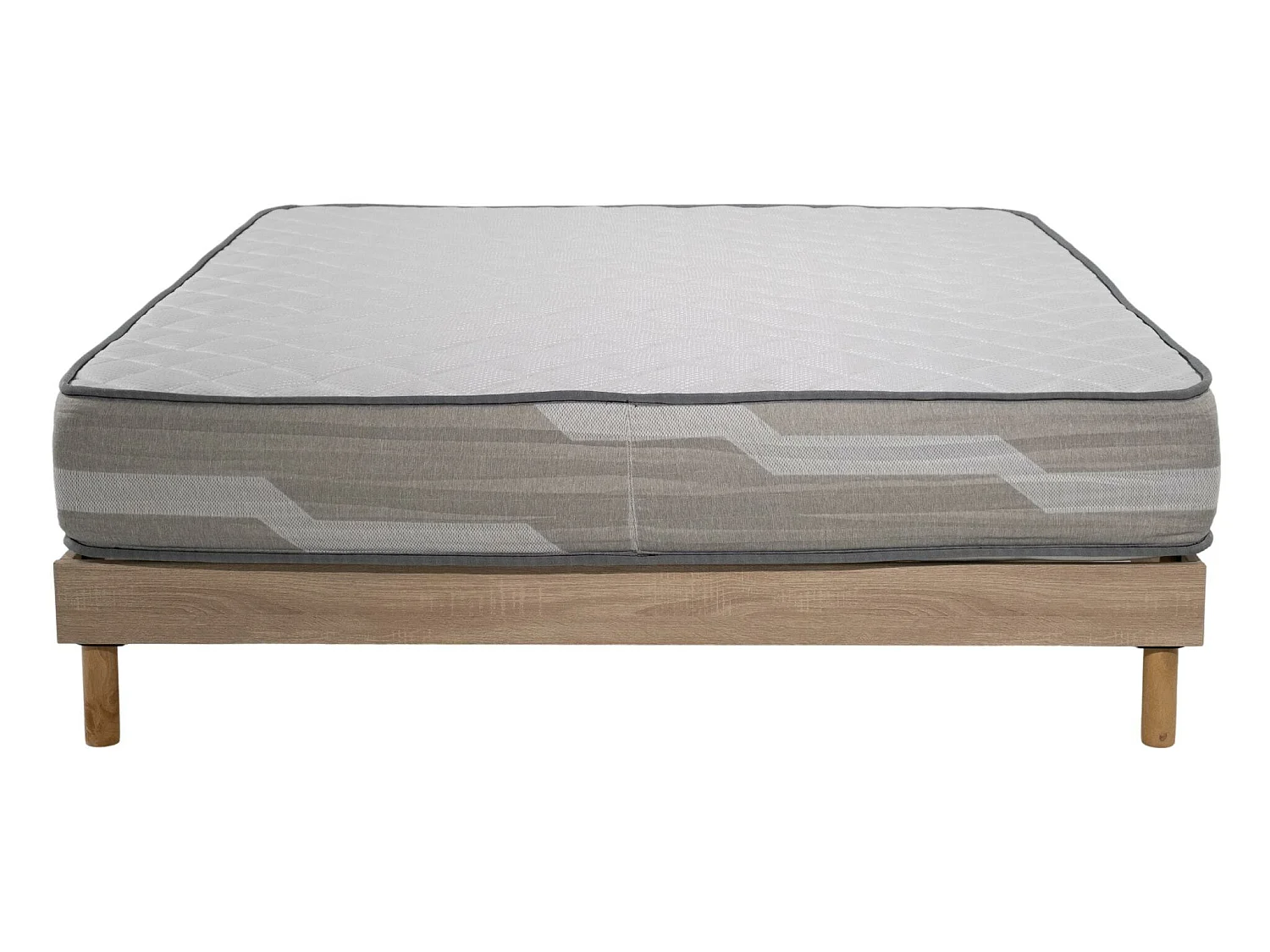 Ensemble Matelas 160x200cm ressorts  Select - accueil mémoire de forme et Sommier kit chêne