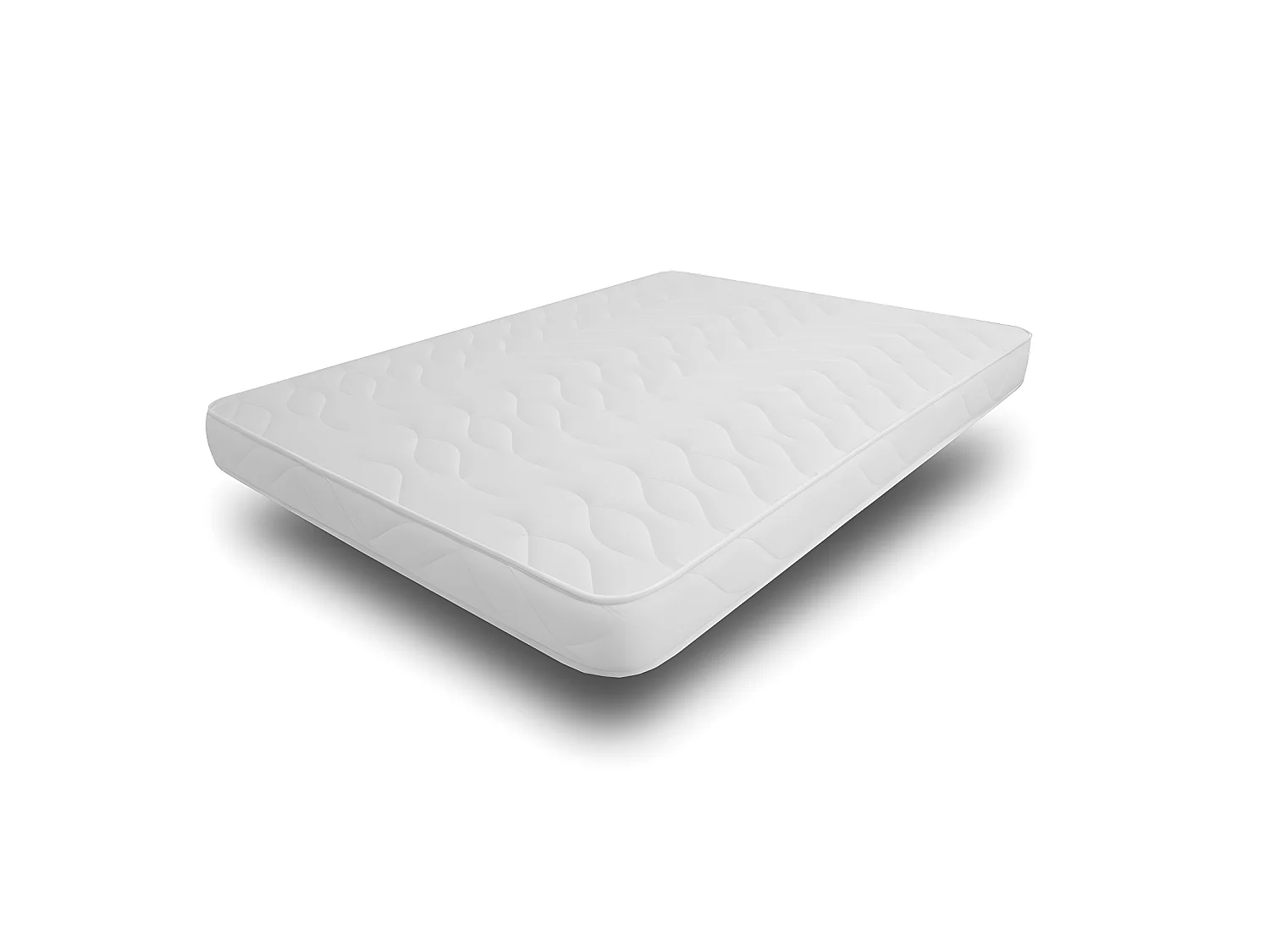 Ensemble Matelas mousse ECO - 140x190cm et 2 Oreillers 50x70 - mousse et Sommier kit gris