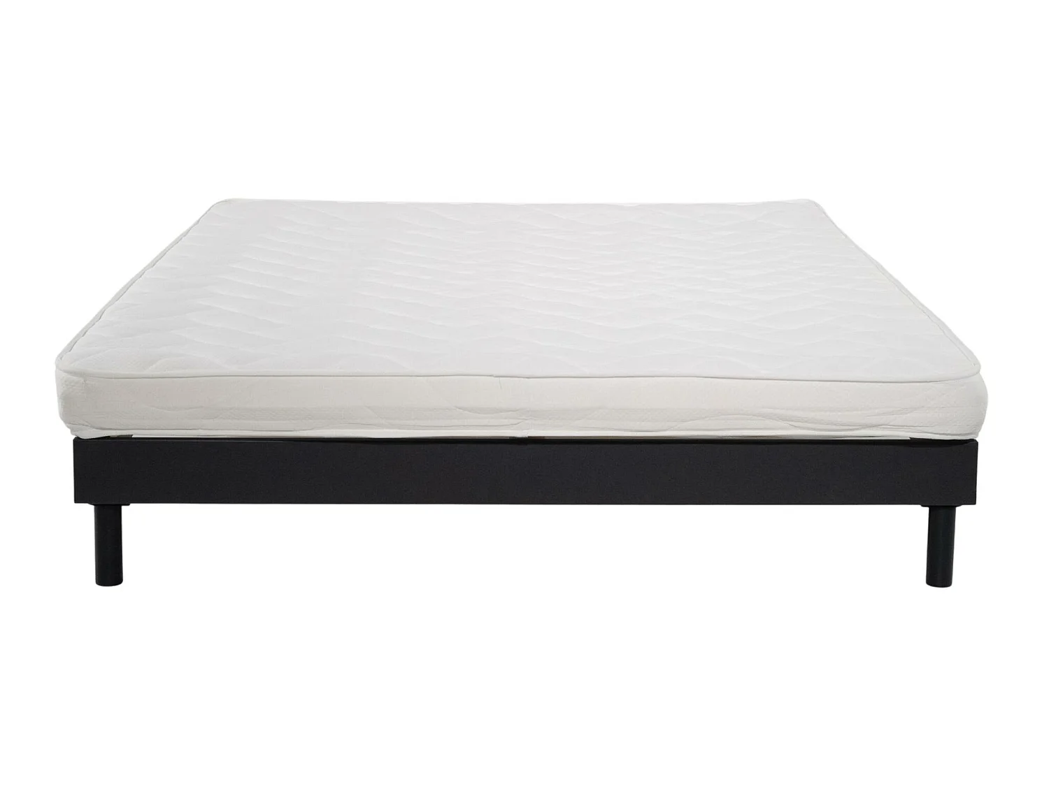 Ensemble Matelas mousse ECO - 160x200cm - mousse - 14 cm et Sommier kit gris