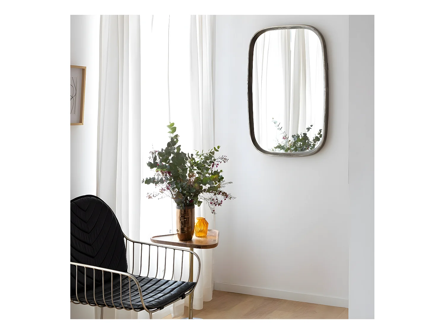 Miroir rectangle en aluminium Beryl