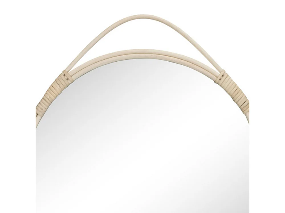 Malo spiegel Ø50cm naturel rotan.