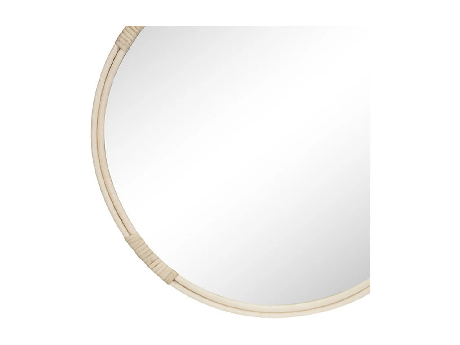Malo miroir Ø50cm naturel rotin.