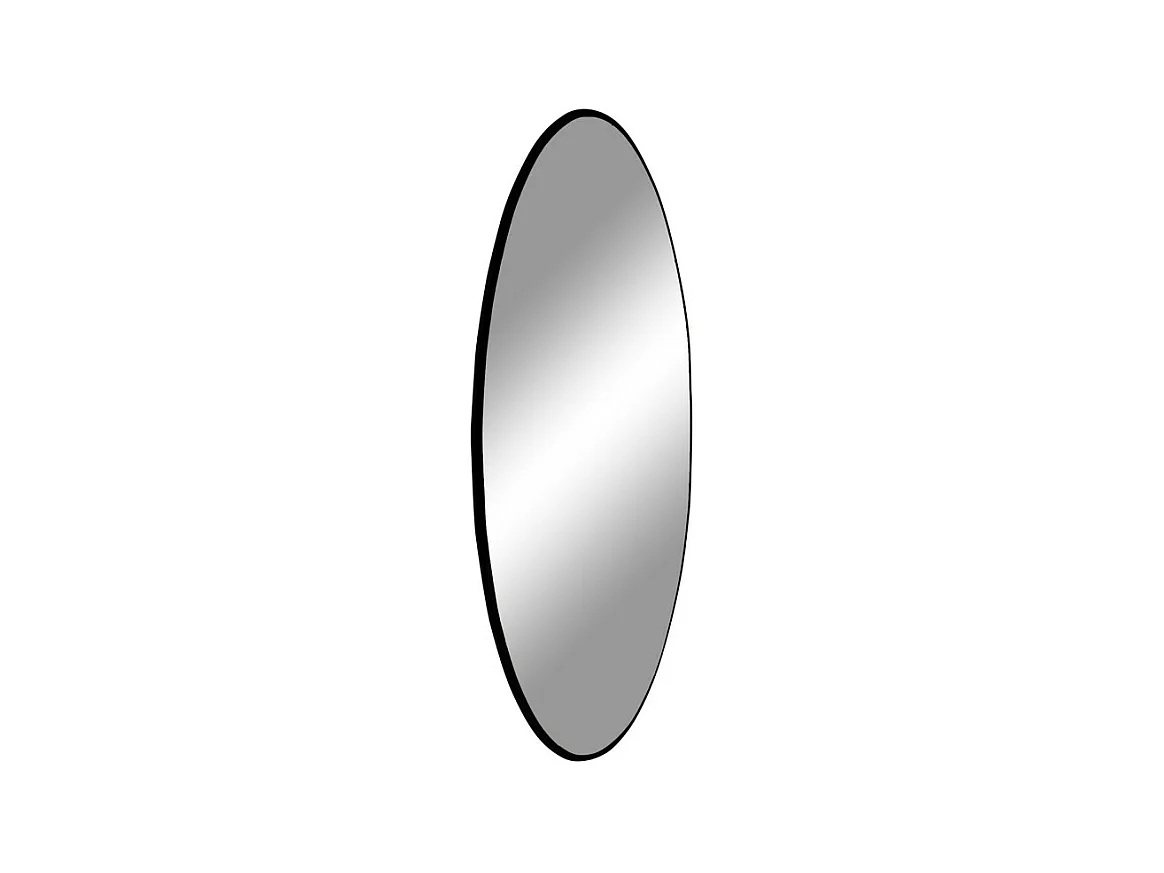 Jersey - Miroir rond en métal ø60cm - Noir