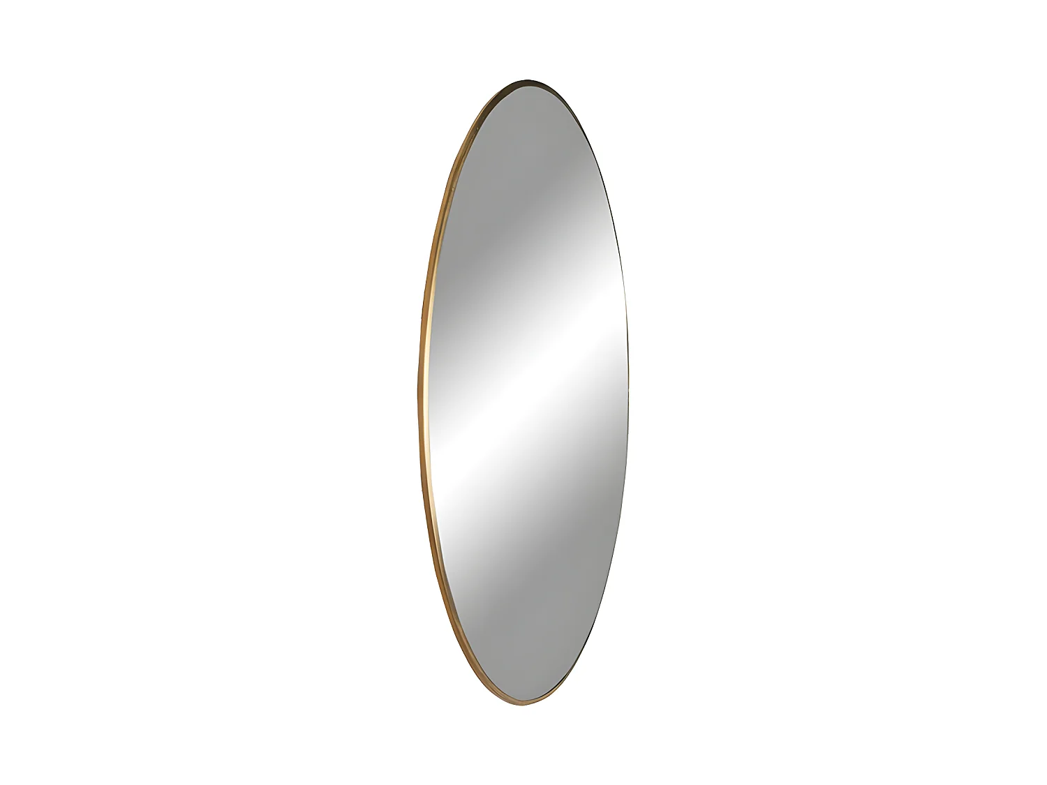 Espejo de acero redondo con marco de metal Ø 40 cm