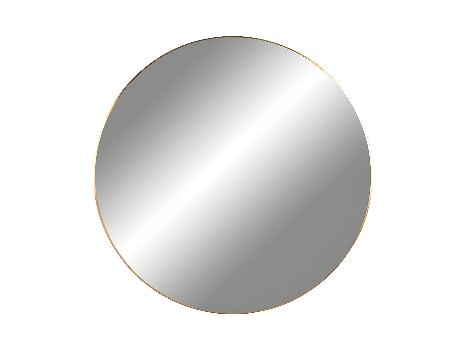Jersey - Miroir rond en métal ø40cm - Laiton