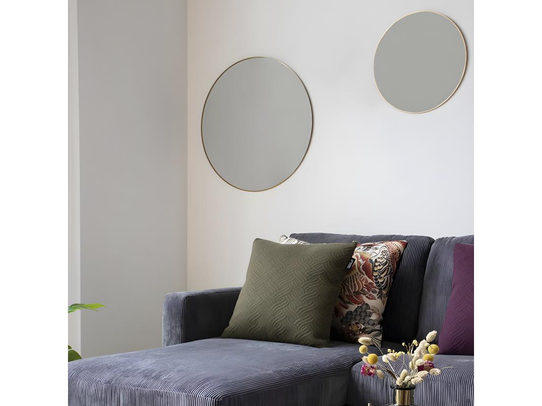 vente unique Jersey - Miroir rond en métal ø40cm - Laiton