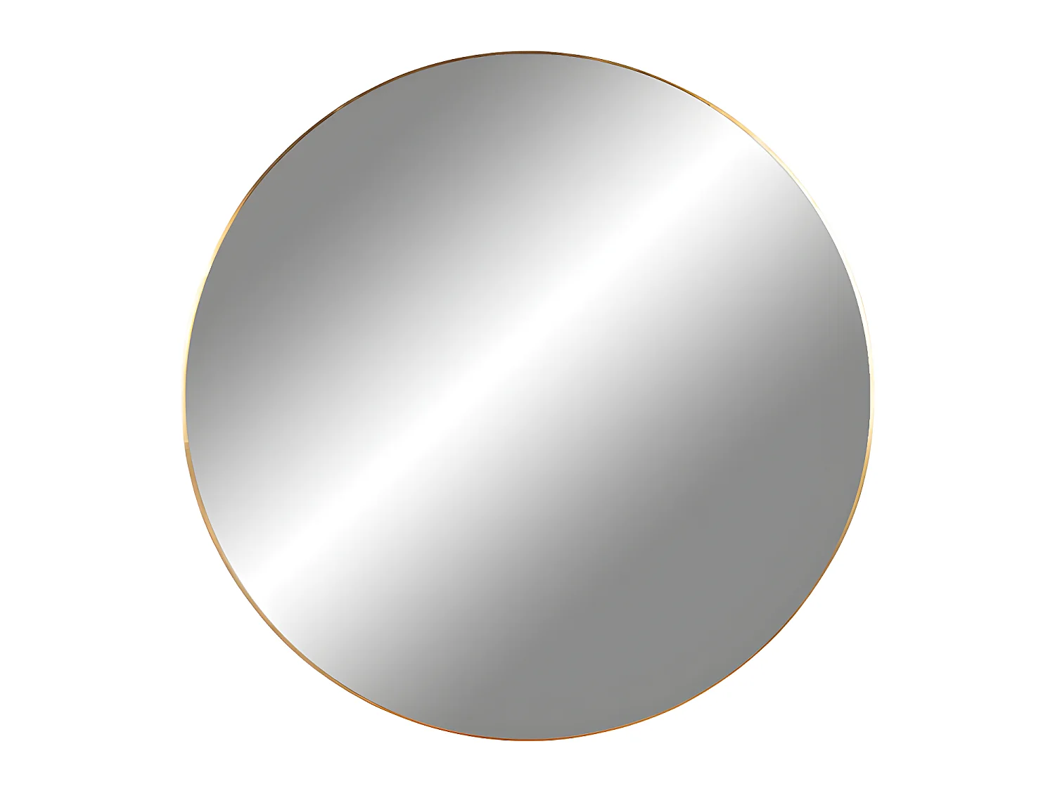 Jersey - Miroir rond en métal ø40cm - Laiton