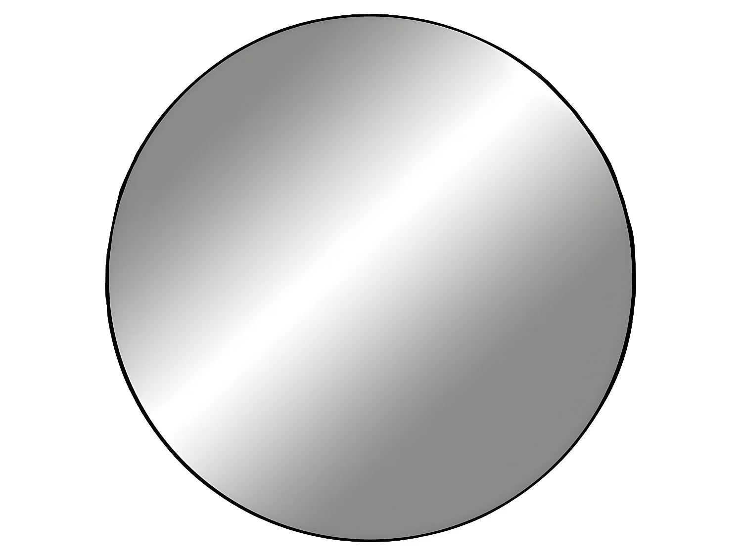 Jersey - Miroir rond en métal ø100cm - Noir