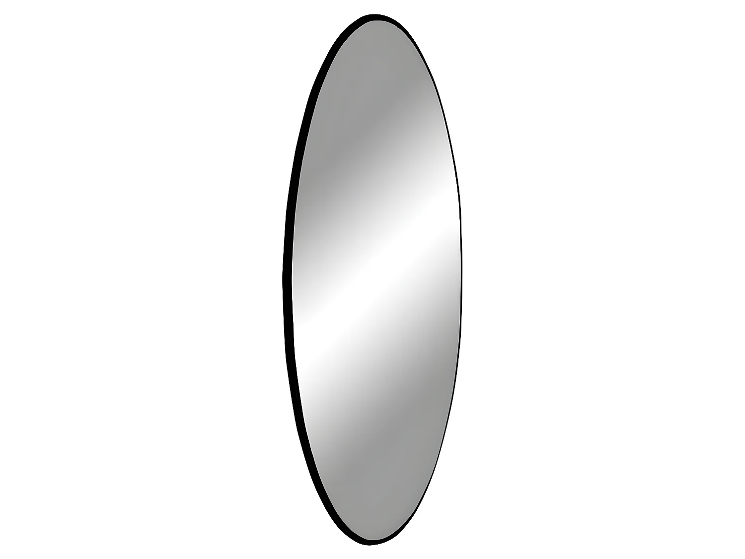 Jersey - Miroir rond en métal ø100cm - Noir