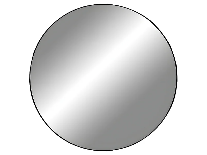 Jersey - Miroir rond en métal ø100cm - Noir
