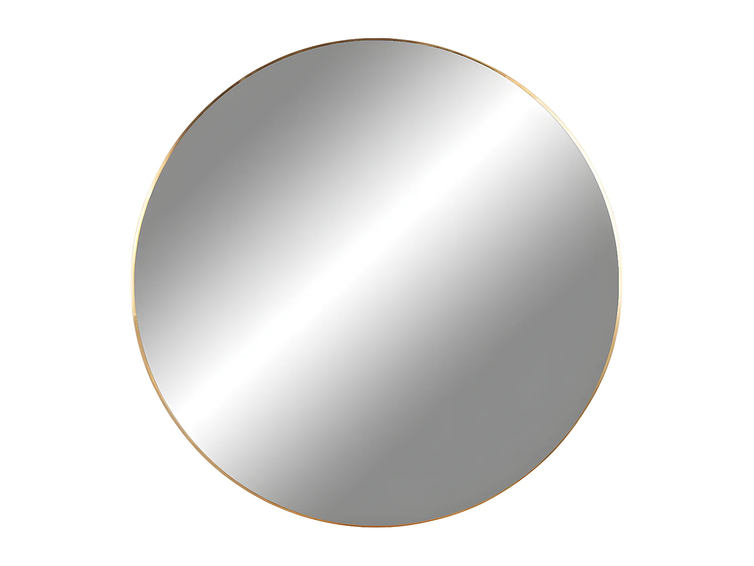 Jersey - Miroir rond en métal ø100cm - Laiton