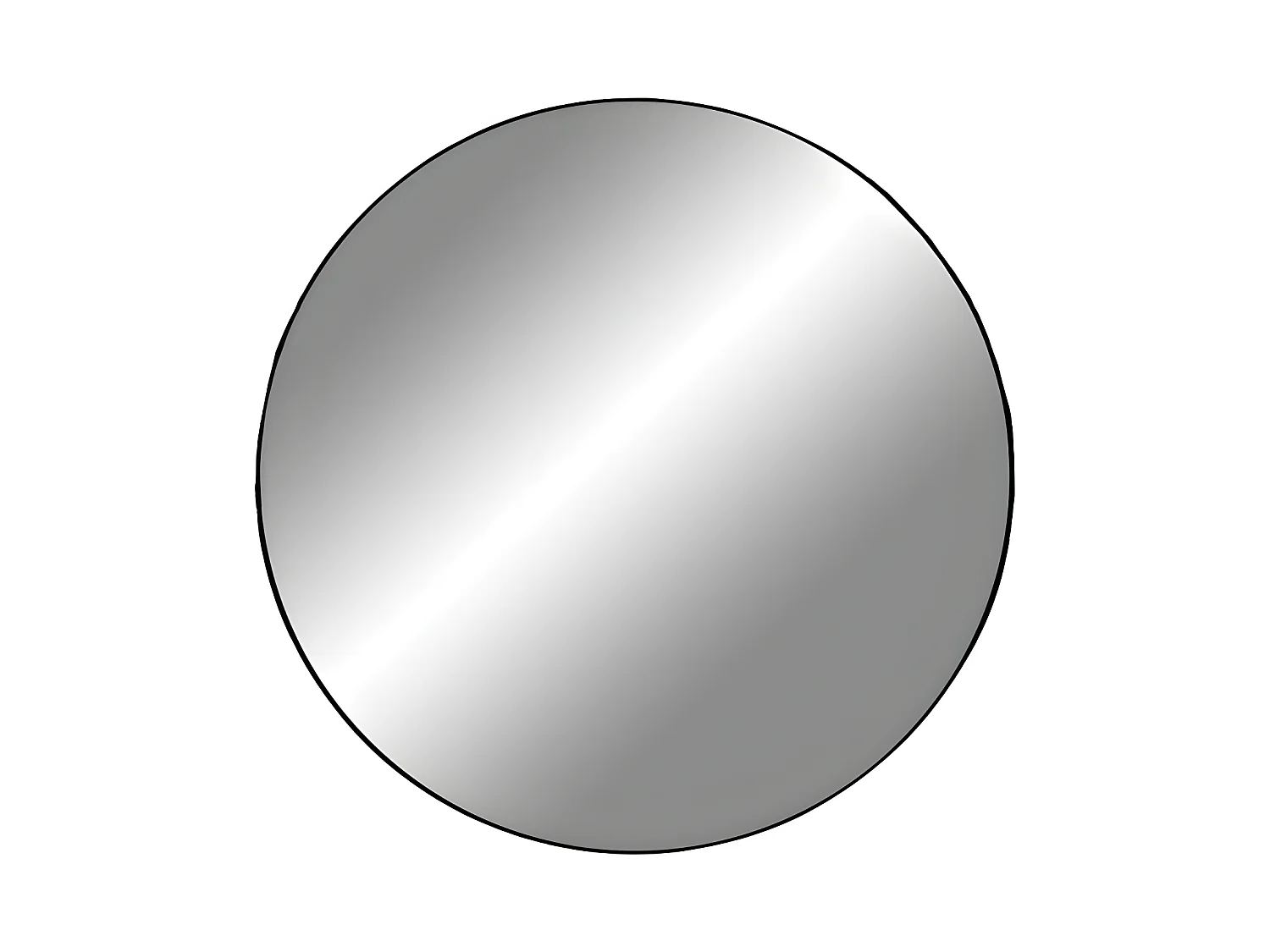 Jersey - Miroir rond en métal ø40cm - Noir