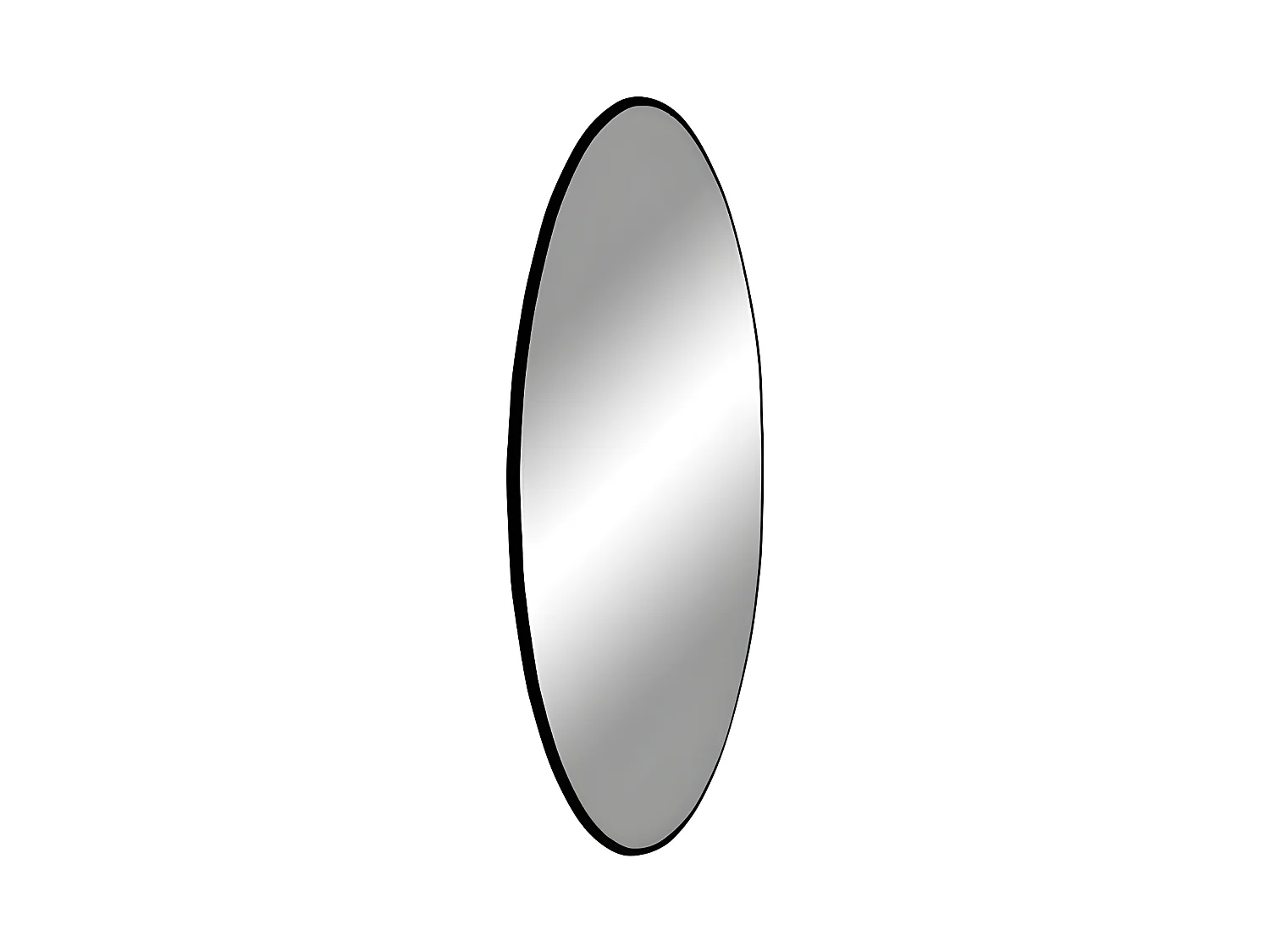 Jersey - Miroir rond en métal ø40cm - Noir