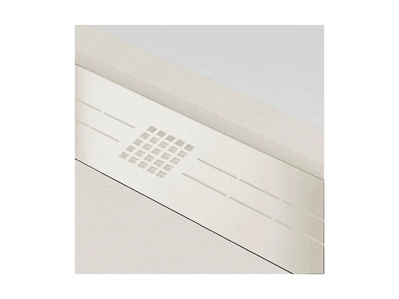 Plato de ducha resina ELITE CREMA  80x190cm rejilla color