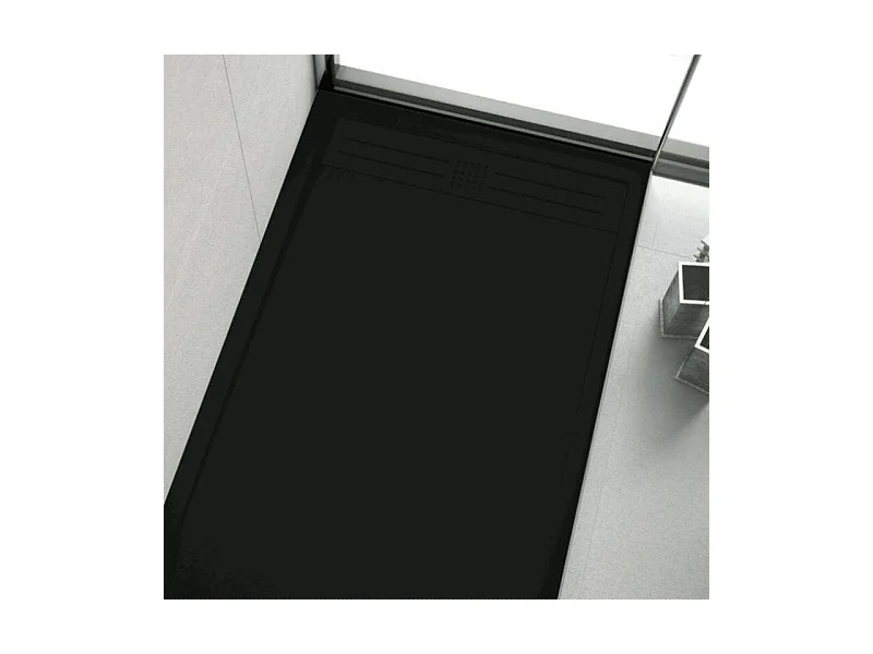 Plato de ducha resina ELITE NEGRO  90x140cm rejilla color