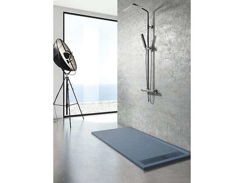 Plato de ducha resina ELITE antracita  80x160cm rejilla color