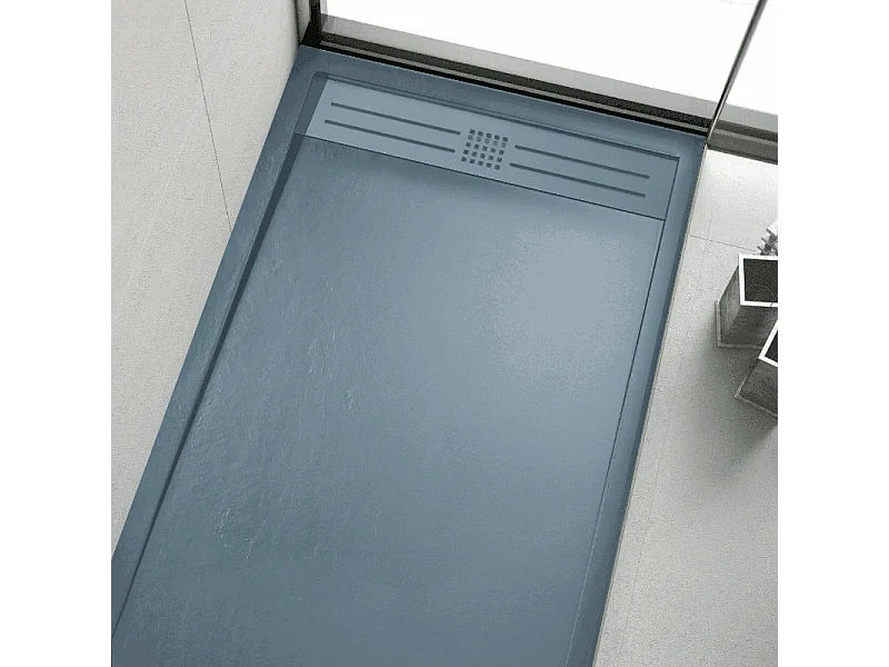 Plato de ducha resina ELITE antracita  70x170cm rejilla color