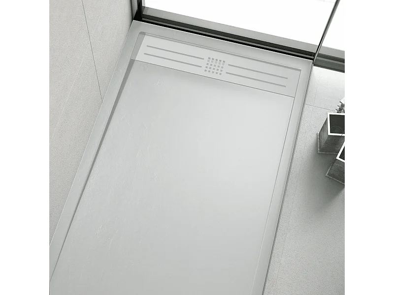 Plato de ducha resina ELITE BLANCO  80x130cm rejilla color