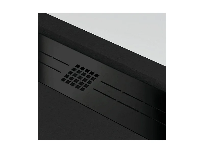 Plato de ducha resina ELITE NEGRO  90x100cm rejilla color