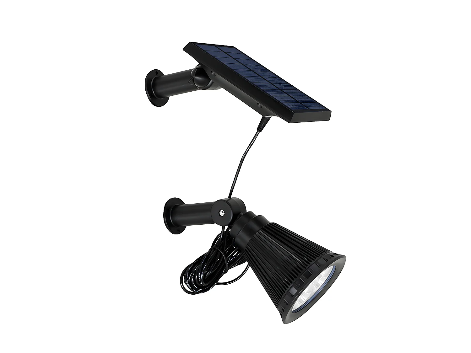 Lot de 2 spots solaires SPIKY Noir Plastique H42cm