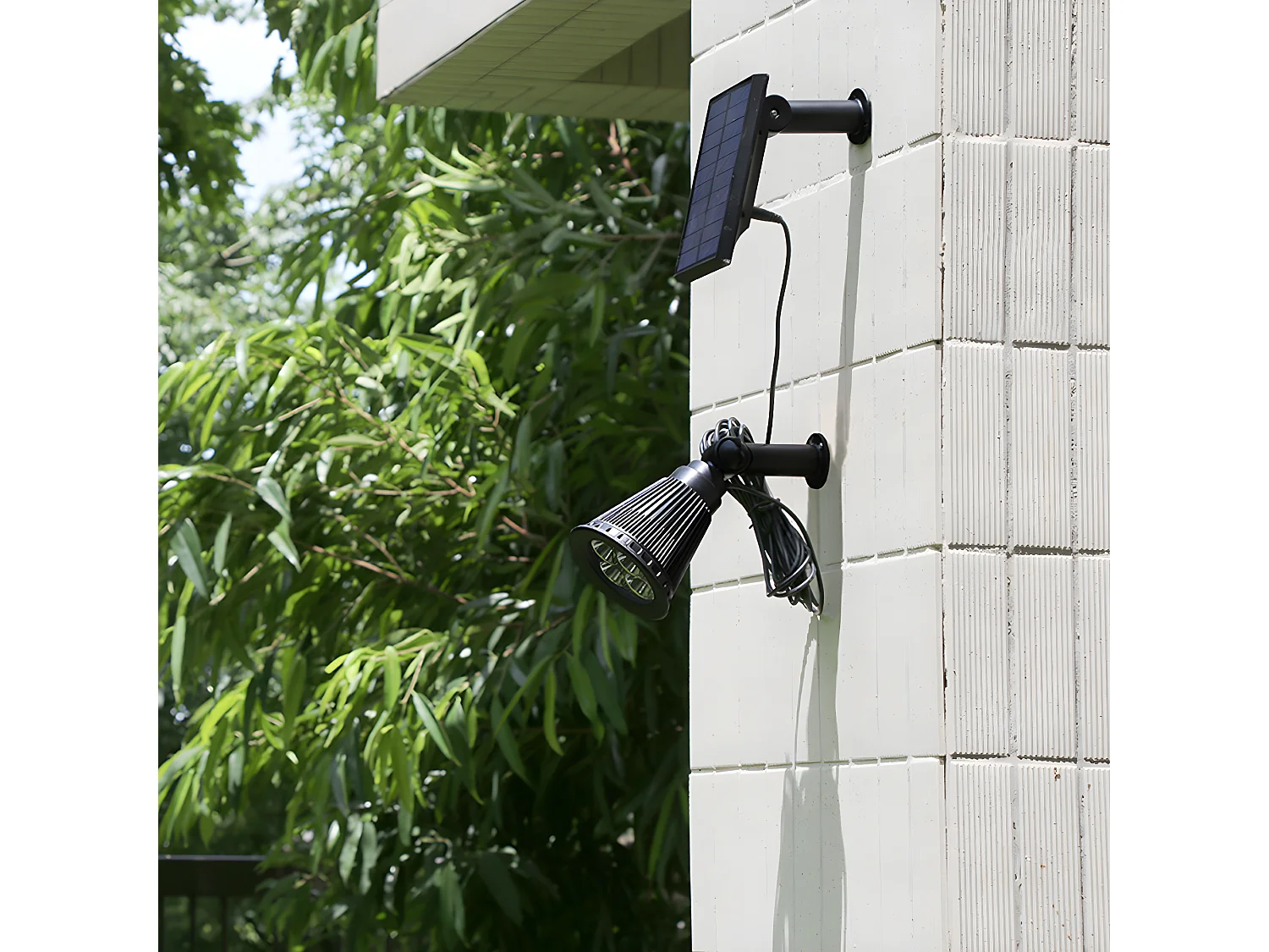 Lot de 2 spots solaires SPIKY Noir Plastique H42cm