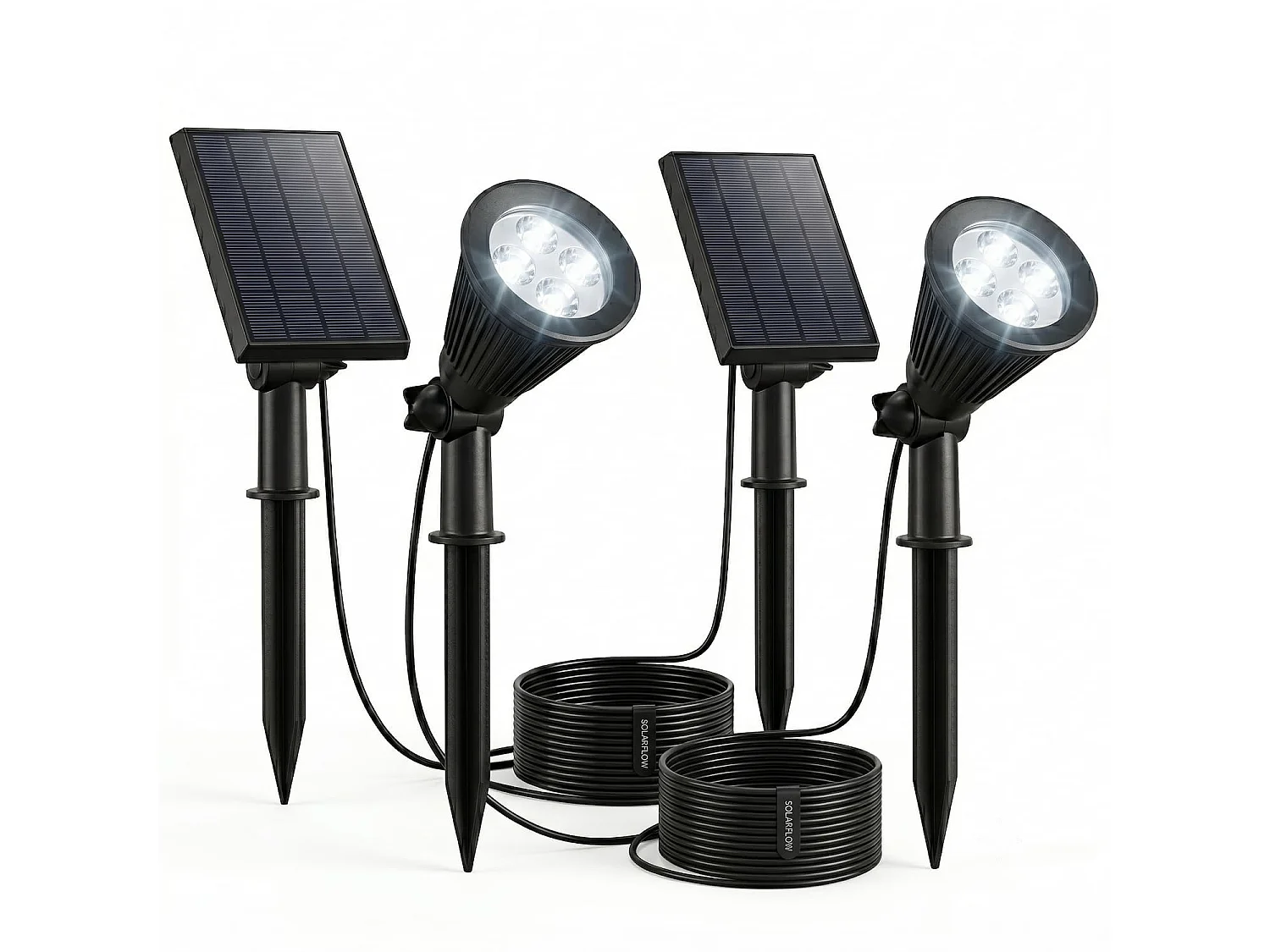 Juego de 2 focos solares 200LM SPIKY