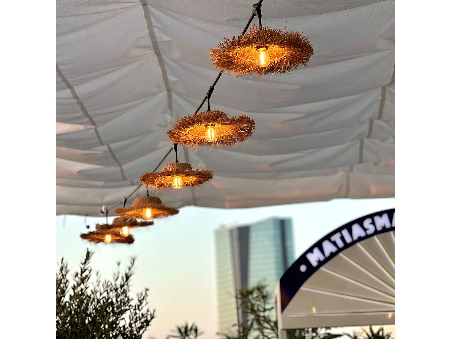 Guirlande lumineuse raccordable TAHITI Beige Paille 6M