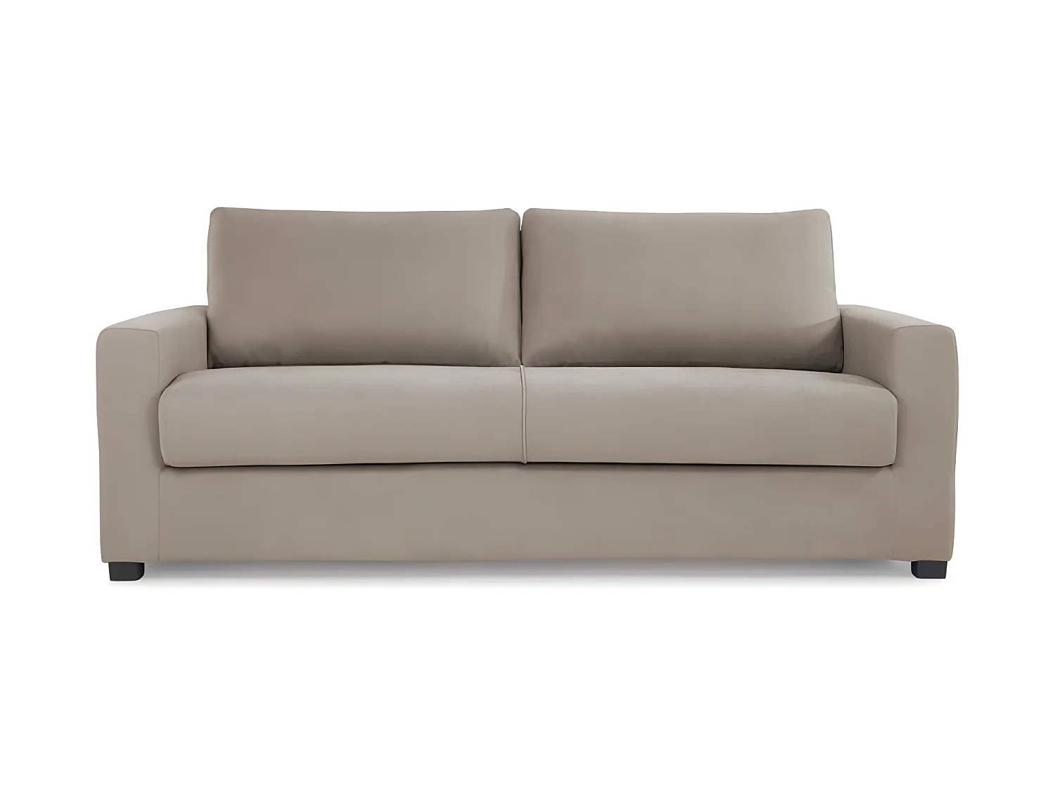 Canapé droit convertible 3 places MAXIME - Made in France - Tissu Beige - Couchage express - L 194 x P 96 x H 83 cm