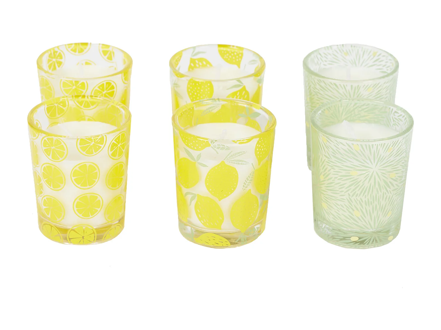 Coffret 6 Bougies Parfumées "Vintage" 8cm Citronnelle