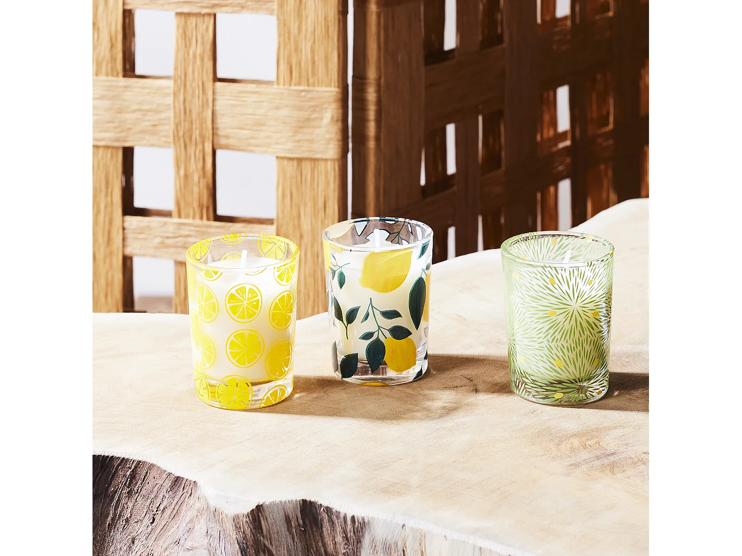 Coffret 6 Bougies Parfumées "Vintage" 8cm Citronnelle