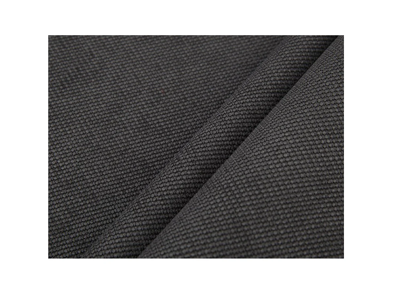 Canapé d'angle gauche Tamia convertible avec coffre et 2 poufs en tissu - Gris anthracite - L288 x P224 x H87cm - Loungitude