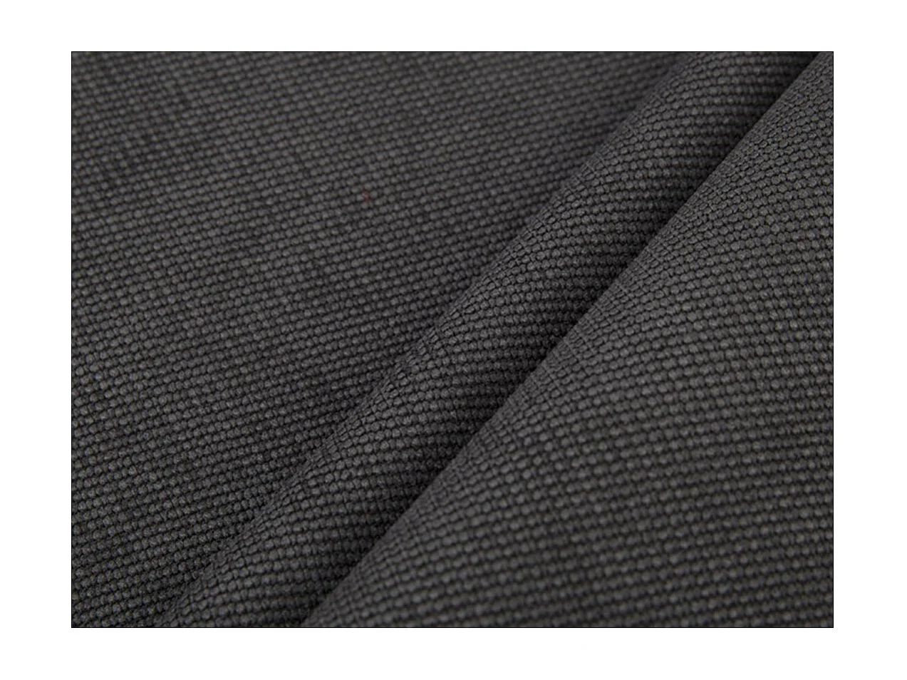 Canapé d'angle gauche Tamia convertible avec coffre et 2 poufs en tissu - Gris/Gris anthracite - L288 x P224 x H87cm - Loungitude