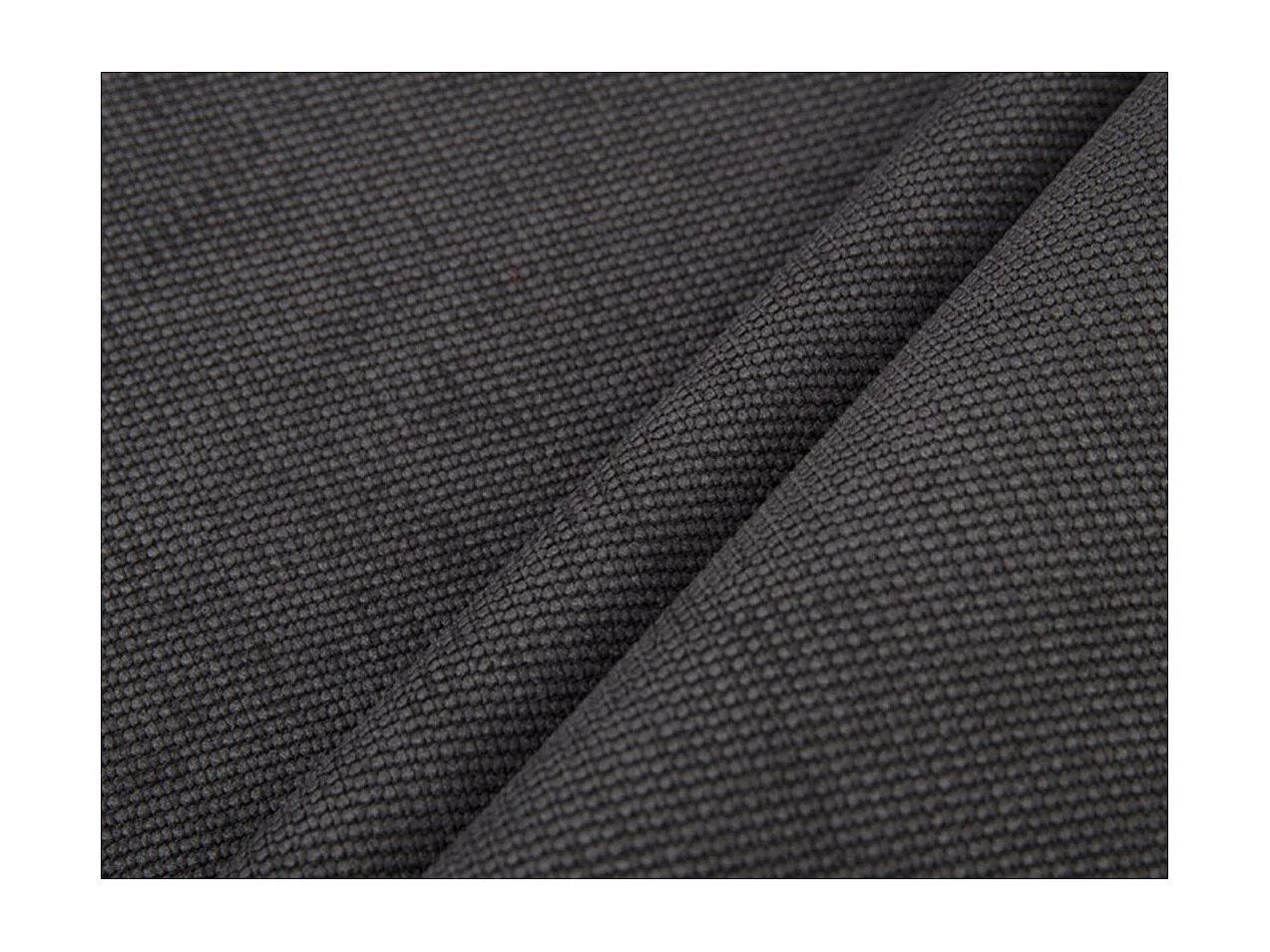 Canapé d'angle gauche Tamia convertible avec coffre et 2 poufs en tissu - Gris/Gris anthracite - L288 x P224 x H87cm - Loungitude