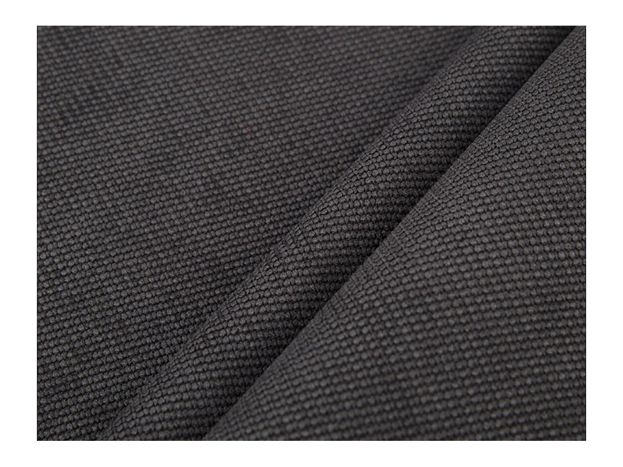 Canapé d'angle convertible 4 places avec pouf en tissu gris anthracite
