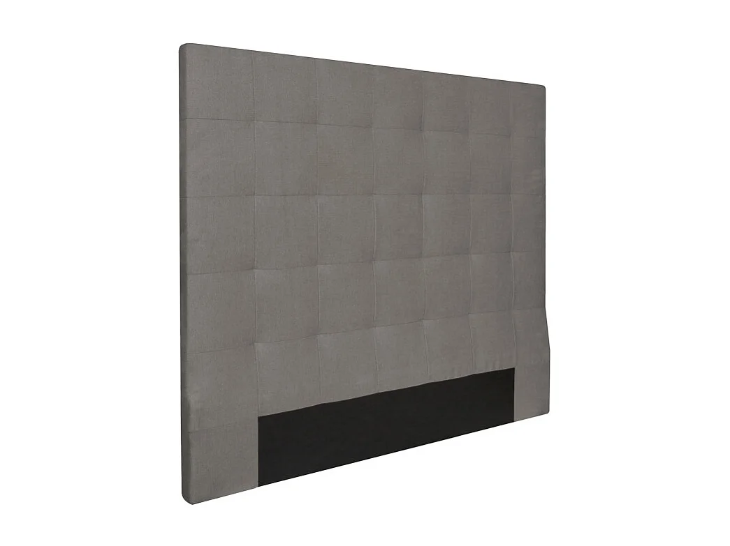 Tête de lit capitonnée en tissu MEGAN - Gris, Largeur - 140 cm