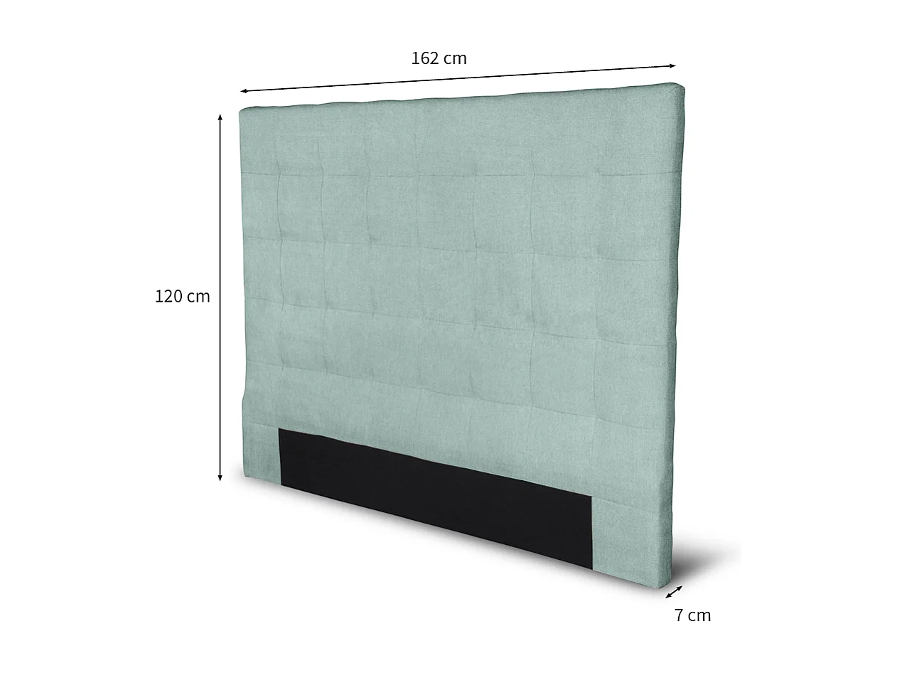 Tête de lit capitonnée en tissu MEGAN - Bleu clair, Largeur - 160 cm