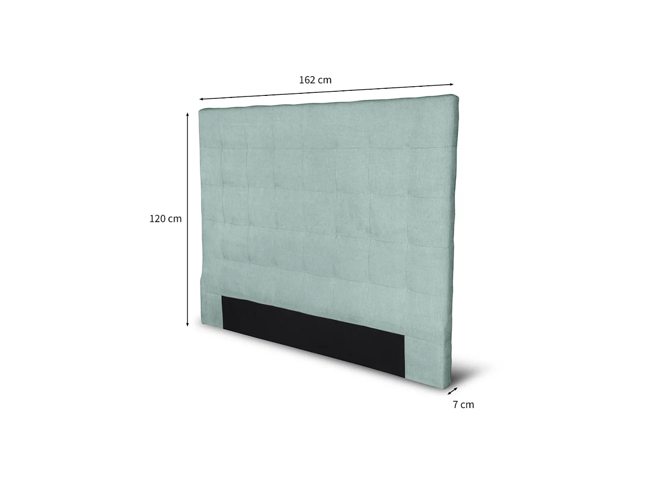 Tête de lit capitonnée en tissu MEGAN - Bleu clair, Largeur - 160 cm