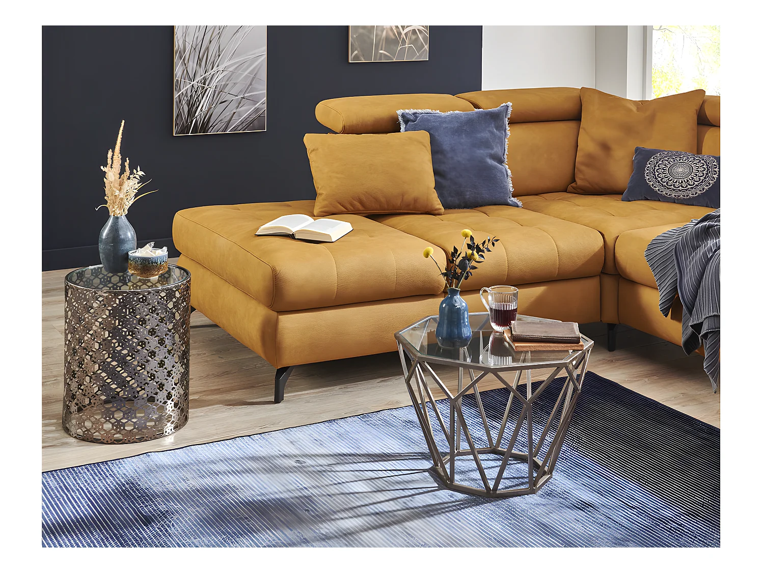 Table d'Appoint Design en Verre "Nila" 55cm Bronze