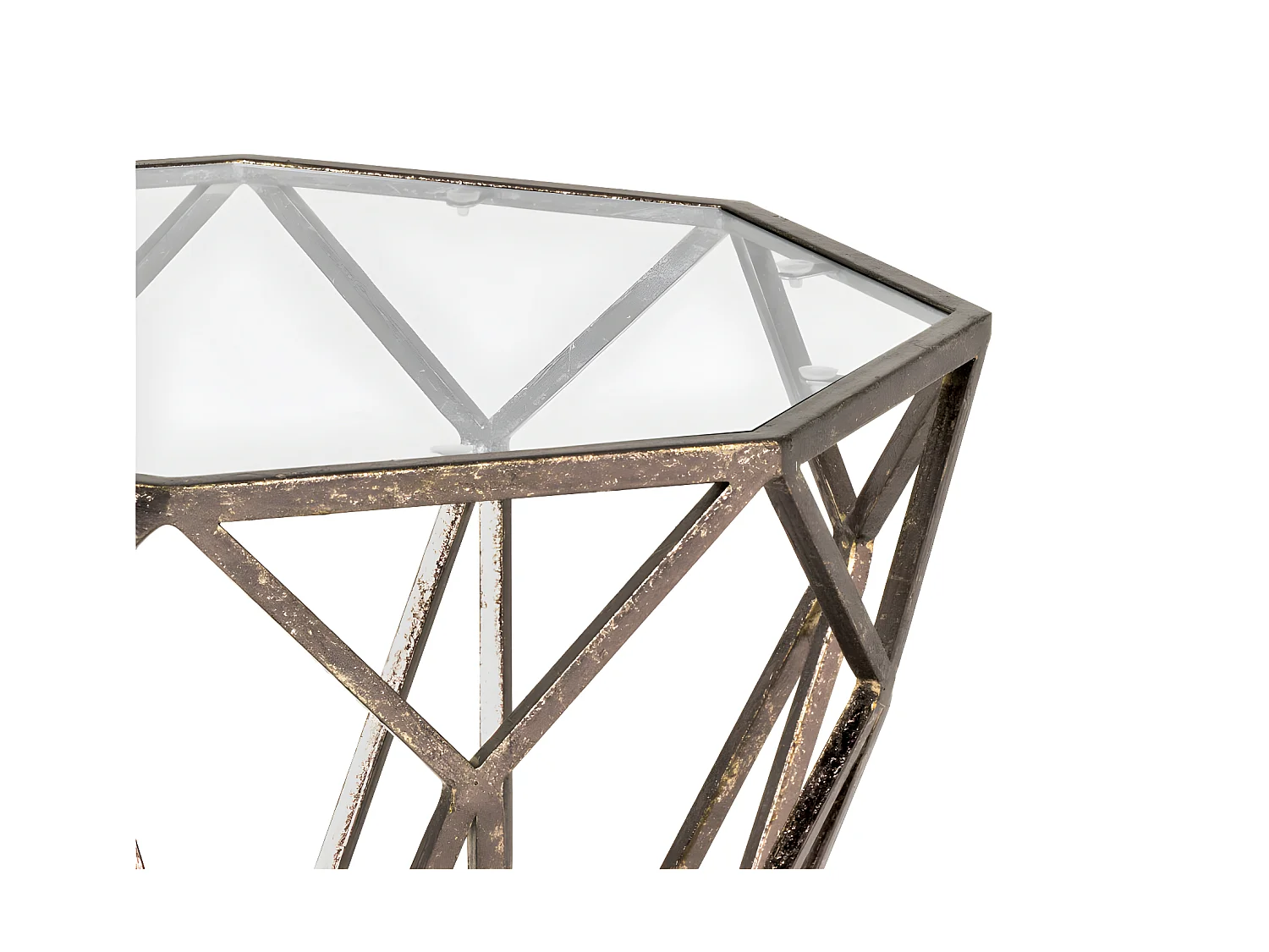 Table d'Appoint Design en Verre "Nila" 55cm Bronze